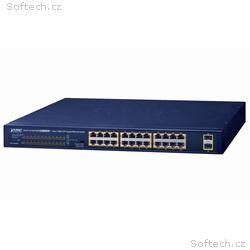 Planet GSW-2620HP PoE switch, 24x1Gb + 2x SFP 1Gb,