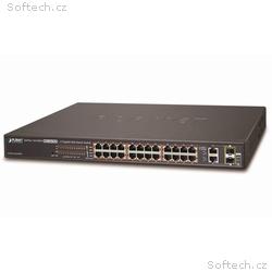 Planet FGSW-2624HPS4 L2 switch, 24x100Mb, 2x1Gb SF