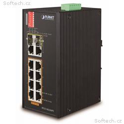 Planet IFGS-1022HPT průmyslový PoE switch, 8x100Mb