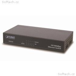Planet FSD-503 switch 5x 10, 100Base-TX, 10", kov,