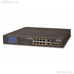 Planet GSD-1222VHP PoE switch, 8x PoE + 2x 1000Bas