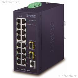 Planet IGS-4215-16T2S průmyslový L2 switch, 16x1Gb