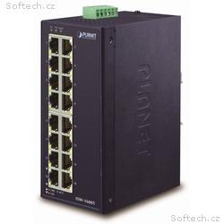 Planet ISW-1600T, 16x 10, 100, DIN, IP30, -40~75°C