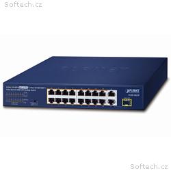 Planet FGSD-1821P PoE switch, 16x100M + 1xGb, SFP,