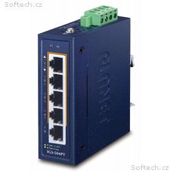 Planet IGS-504PT v3 Průmyslový PoE switch, 5x 1Gb,