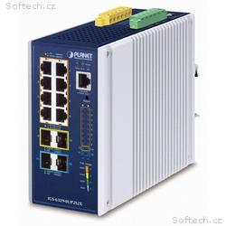 Planet IGS-6329-8UP2S4X průmyslový L3 switch, 8x1G