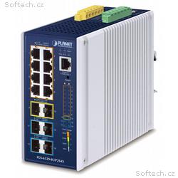 Planet IGS-6329-8UP2S4X průmyslový L3 switch, 8x1G