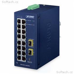 Planet IGS-4215-16T2S-U průmyslový L2 switch, 16x1