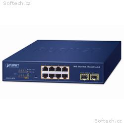 Planet GS-2210-8P2S WEBsmart L2 switch, 8x1Gb, 2x1