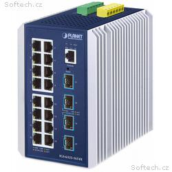 Planet IGS-6325-16T4X průmyslový L3 switch, 16x1Gb