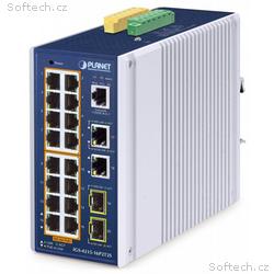 Planet IGS-4215-16P2T2S průmyslový L2 switch, 18x 