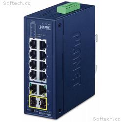 Planet IFGS-1222TF průmyslový L2 switch, 8x 10, 10
