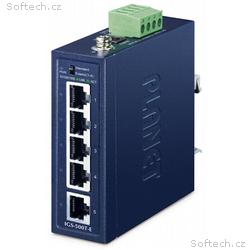 Planet IGS-500T-E, 5x 1000Base-T, DIN, IP40, rozší