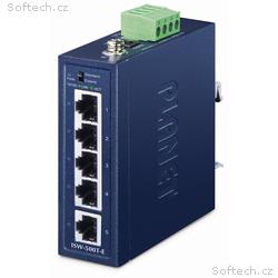 Planet ISW-500T-E kompaktní průmyslový switch, 5x 