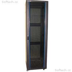 XtendLan 42U, 600x1000 stojanový, černý, skleněné 