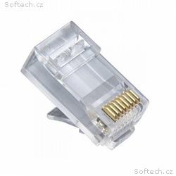 XtendLan Konektor UTP RJ45 CAT5e, drát, kulatý, 50