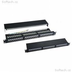 XtendLan Patch panel 19", 24 portů, stíněný, Cat6,