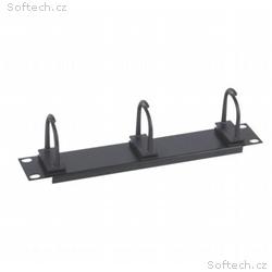 XtendLan 10" vyvazovací panel 1U 3x plastová úchyt