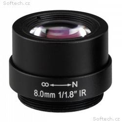 XtendLan Objektiv, 1, 1,8", bez clony, 8mm, CS mou