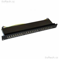 XtendLan Patch panel 19", 24 portů RJ-45, CAT6, st