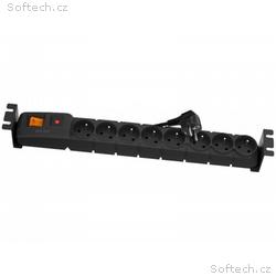 ACAR 19" rozvodný panel 8x 230V, ČSN, kabel 5m, př