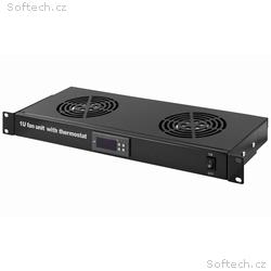 XtendLan Ventilace do 1U pozice, termostat, 2 vent