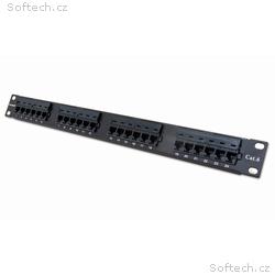 XtendLan Patch panel 19", 24 portů Cat6, 30u Au, 1