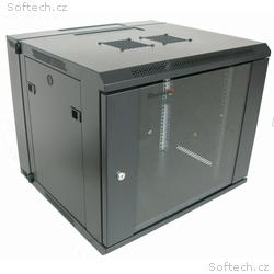 XtendLan 9U, 600x550, na zeď, dvoudílný, skleněné 