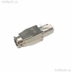 XtendLan Konektor STP RJ45 CAT6A, drát, stíněný, b