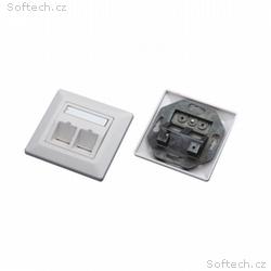 XtendLan Zásuvka 2x RJ-45, neosazená, pod omítku, 