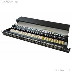 XtendLan Patch panel 19", 24 portů, stíněný, Cat5e
