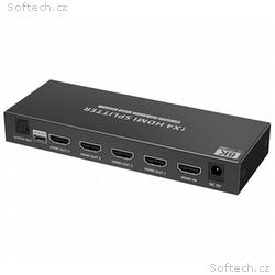 XtendLan HDMI distribucní rozbocovac, 1 vstup, 4 v