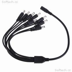 XtendLan Napájecí kabel, splitter 1 na 8, jack 2,1