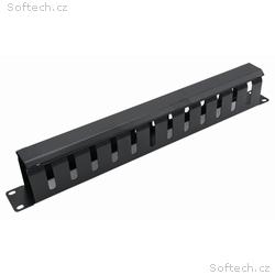 XtendLan Vyvazovací panel 1U, celokovový s krytem 