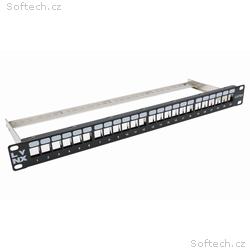 LYNX Patch panel 19", 24 portů, neosazený, stíněný