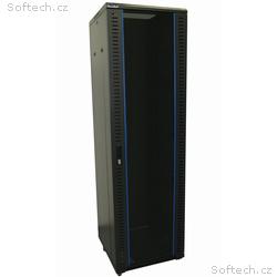 XtendLan 42U, 600x800 stojanový, černý, skleněné d