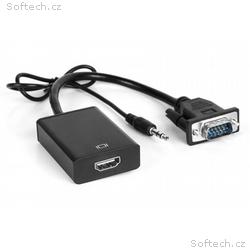 XtendLan Konvertor VGA (M) na HDMI (F), s audio pr
