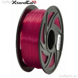XtendLAN PETG filament 1,75mm průhledný červený 1k