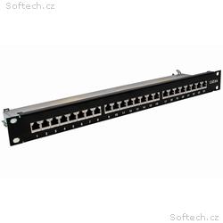 XtendLan Patch panel 19", 24 portů, Cat6a, stíněný