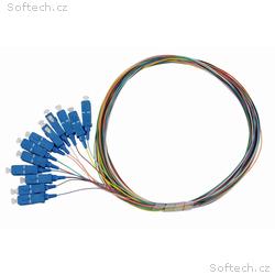 Pigtail 9, 125 SCupc SM OS 1,5m, balení 12ks barvy