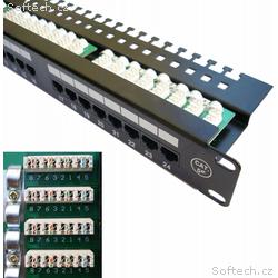 DATACOM Patch panel 19" UTP 24 port CAT5E LSA 1U B