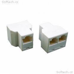 DATACOM Rozdvojka UTP CAT5E 3xRJ45 (8p8c-1F, 2F)