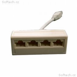 DATACOM Rozčtverka UTP CAT3 4xRJ45 (8p2c-1M, 4F)