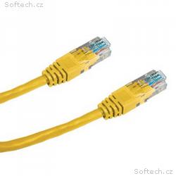 DATACOM Patch kabel UTP CAT5E 0,25m žlutý