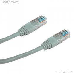 DATACOM Patch kabel UTP CAT5E 0,5m (x) šedý křížen