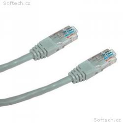 DATACOM Patchkabel 15m, UTP, Cat5e, RJ45, šedý