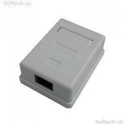 DATACOM Jednozásuvka nad omítku-1xRJ45, Cat5e UTP