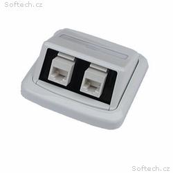 ABB Tango Datová zásuvka UTP CAT6 2xRJ45 WHkey bíl