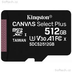 KINGSTON Canvas Select Plus 512GB microSD, UHS-I, 