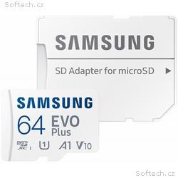 SAMSUNG EVO Plus 2024 MicroSDXC 64GB + SD Adaptér,